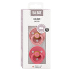 Bibs - Colour sut 2-pak, Naturgummi - Dusty Pink/Coral