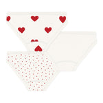 Petit Bateau - 3-pak Underbukser - Hjerteprint