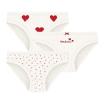 Petit Bateau - 3-pak Underbukser - Hjerteprint