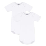 Petit Bateau - 2-pak Kortærmet Body - Hvid