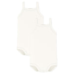 Petit Bateau - 2-Pak Strop Body - Hvid
