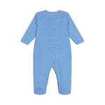 Petit Bateau - Heldragt med fødder - Blå Stribet