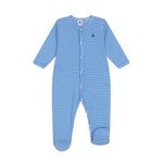Petit Bateau - Heldragt med fødder - Blå Stribet
