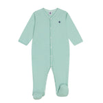 Petit Bateau - Heldragt med fødder - Grøn Stribet
