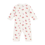 Petit Bateau - Heldragt uden fødder - Hvid & Lyserøde Kirsebær