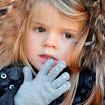 GoBabyGo - Merinowool Fingervanter - Grey Melange