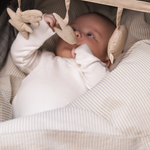 Marmar Copenhagen - Seersucker Baby Sengetøj - Blue Stone Stripe