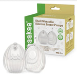 HaaKaa - Shell Bærbar Silikone Brystpumpe & Mælkeopsamler - 2 stk. 75 ml.