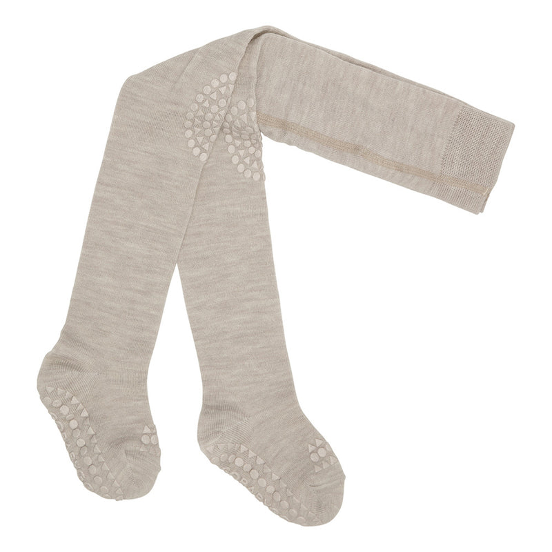 GobabyGo - Skridsikre Strømpebukser Wool - Sand