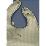 Konges Sløjd - Dinner Bib 2-pak - Tea Stripe/Flint Stone