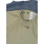 Konges Sløjd - Dinner Bib with Sleeves 2-pack - Tea Stripe/Flint Stone