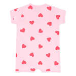 Petit Bateau - Heldragt Kort - Heart Print Pink/Rosa