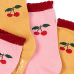 Konges Sløjd - 2-pak Jaquard Frill Strømper - Cherry