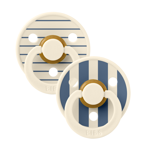 Bibs - Studio Colour 2-pak - Ivory Steel Blue Mix
