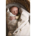 Marmar Copenhagen - Seersucker Baby Sengetøj - Blue Stone Stripe