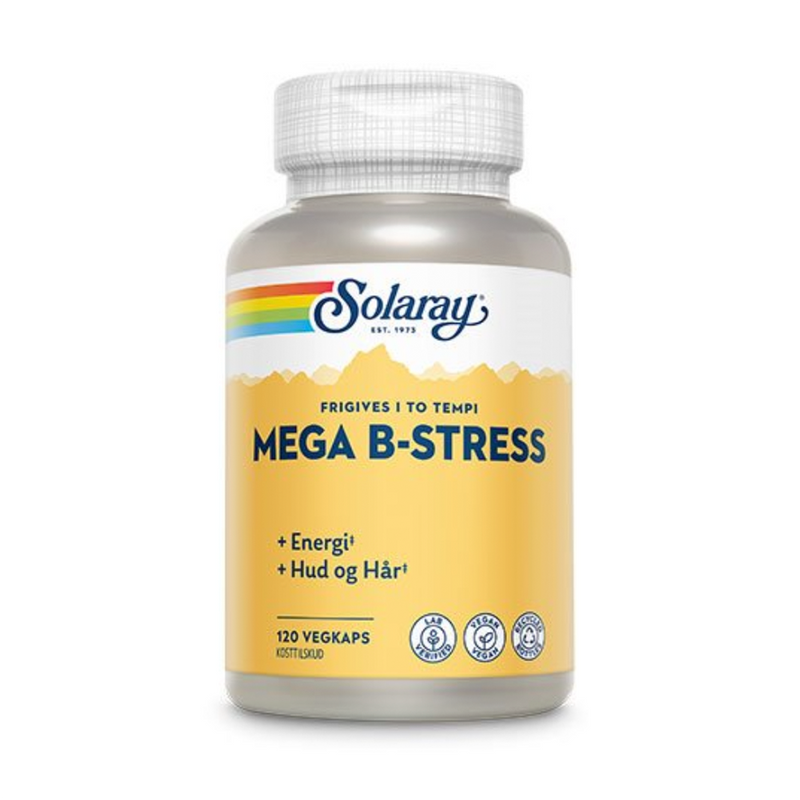 Solaray - Mega B-Stress 120 kapsler