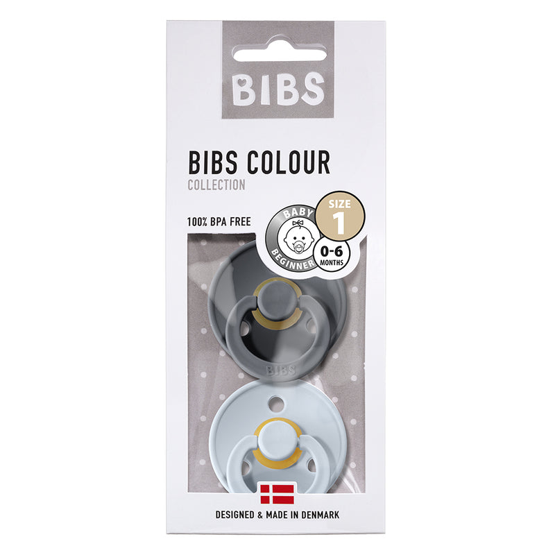 Bibs - Colour 2-pak - Iron/Baby Blue