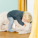 GobabyGo - Skridsikre Strømpebukser Wool - Grey melange