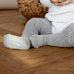 GobabyGo - Skridsikre Strømpebukser Cotton- Grey melange