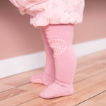 GobabyGo - Skridsikre Strømpebukser Cotton - Dusty rose