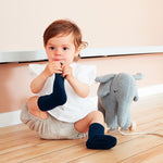 GobabyGo - Skridsikre Strømper Cotton - Navy blue