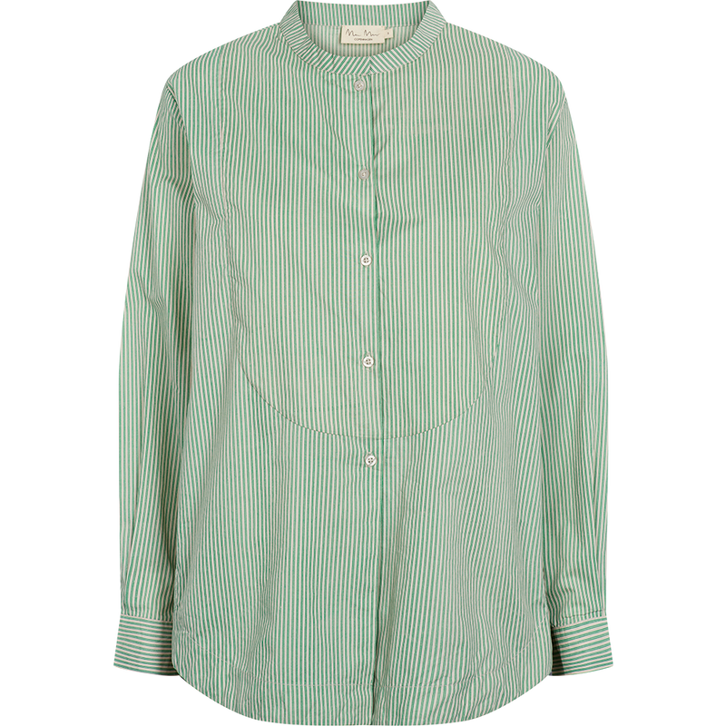 Marmar Copenhagen - Tagan Poplin Crisp Skjorte - Mint Leaf Stripes