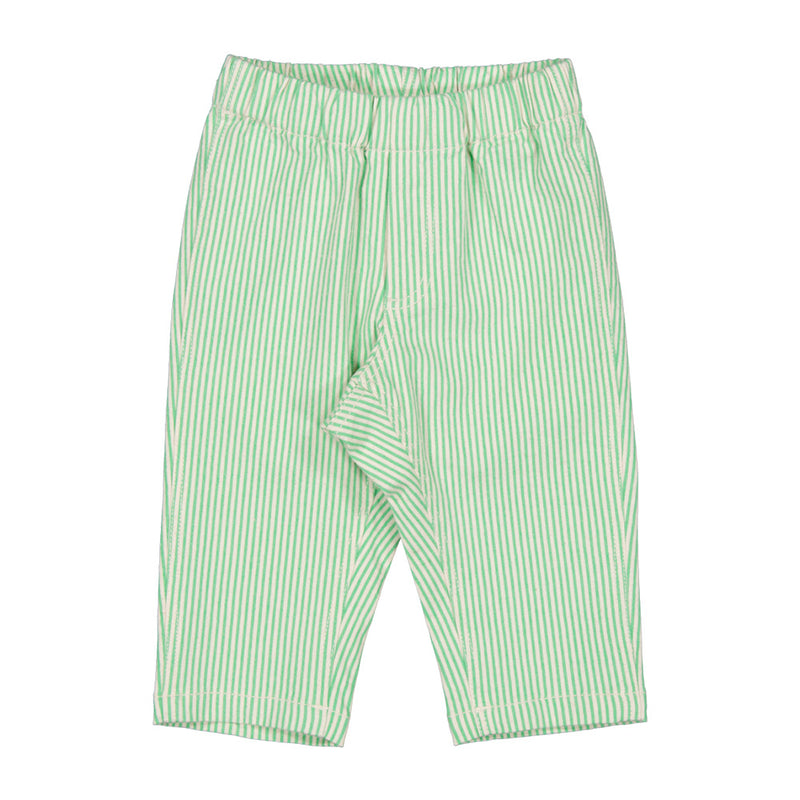 Marmar Copenhagen - Polle Soft Denim Bottoms - Cale Green Stripe