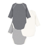 Petit Bateau - L/S 3-pack wrap bodyer