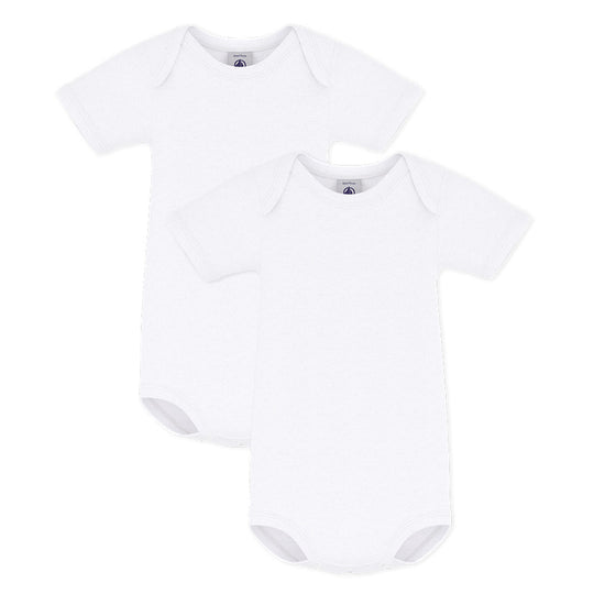 Petit Bateau - 2-pak Kortærmet Body - Hvid