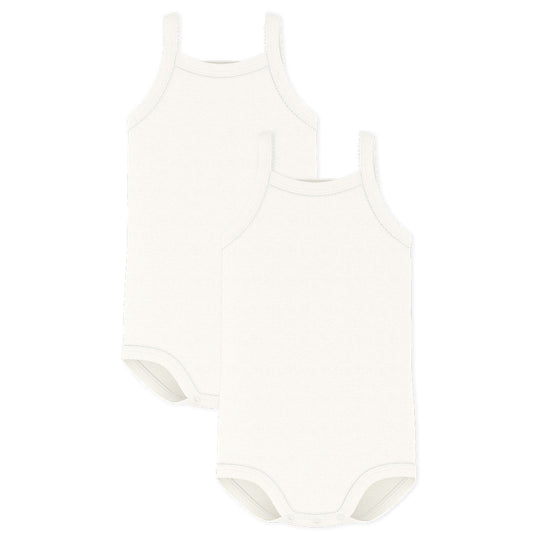 Petit Bateau - 2-Pak Strop Body - Hvid