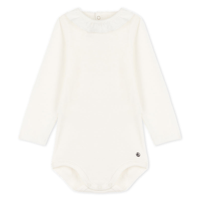 Petit Bateau - L/S Body med Krave