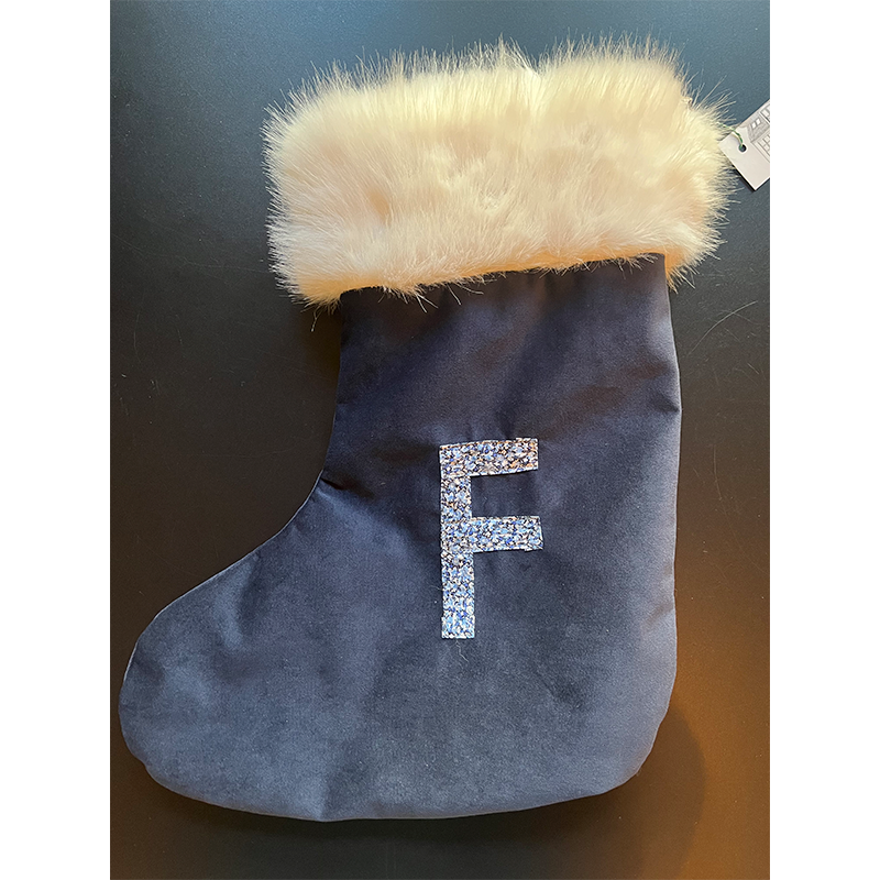 Family Zoo Julesok - Blå Velour - Liberty