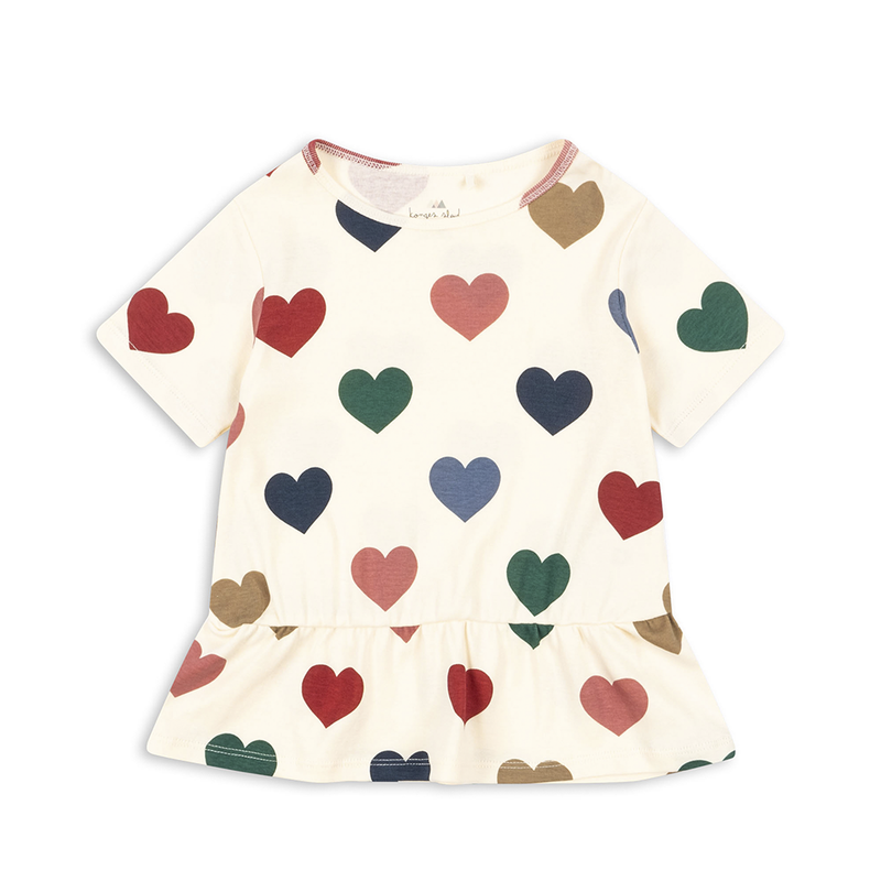 Konges Sløjd - T-Shirt Med Flæse - Bon Coeur Coloré