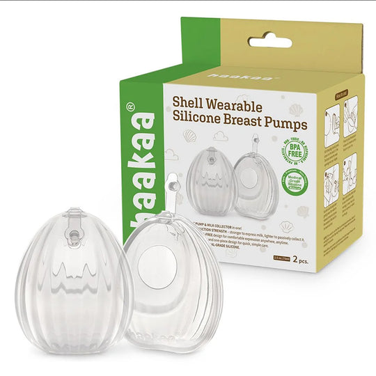 HaaKaa - Shell Bærbar Silikone Brystpumpe & Mælkeopsamler - 2 stk. 75 ml.