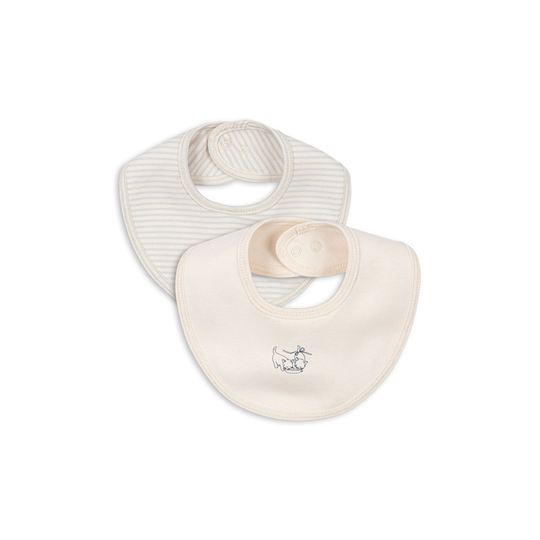 Fanga - Fio Stripe 2 pack Bib - Blue Mix