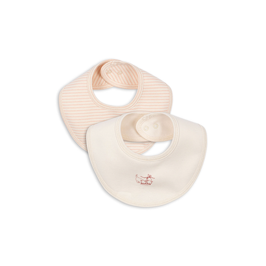 Fanga - Fio Stripe 2 pack Bib - Blush Mix
