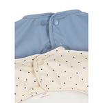 Konges Sløjd - Dinner Bib with Sleeves 2-pack - Navy Dot/Rain Washed