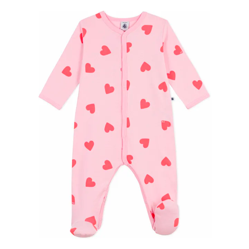 Petit Bateau - Heldragt - Heart Print Pink/Rosa