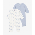 Petit Bateau - Heldragt m. Strib 2. Pack - Hval & Strib Blå
