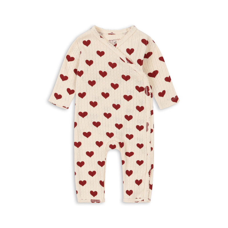 Konges Sløjd - Minnie New Born Onesie - Amour Rouge