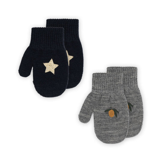Konges Sløjd - 2 Pack Mittens - Lemon Mix Pack