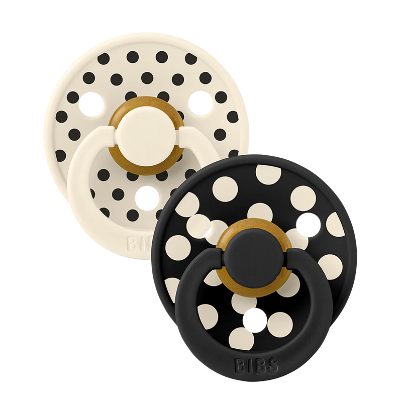 Bibs - Liberty 2-pak - Polka Ivory / Black