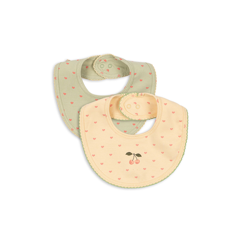 Konges Sløjd - 2-pak Basic Bibs / Coeur Golden / Coeur Lint