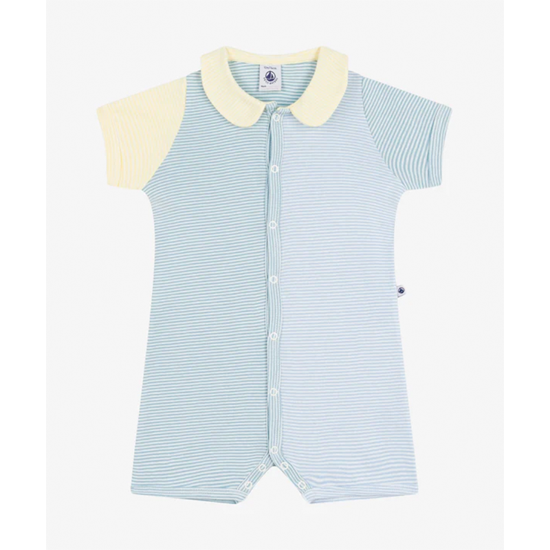 Petit Bateau - Heldragt m. Strib - Korte Ærmer - Mimi