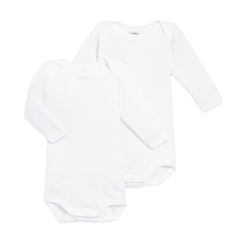 Petit Bateau - L/S 2-Pak Bodyer - White