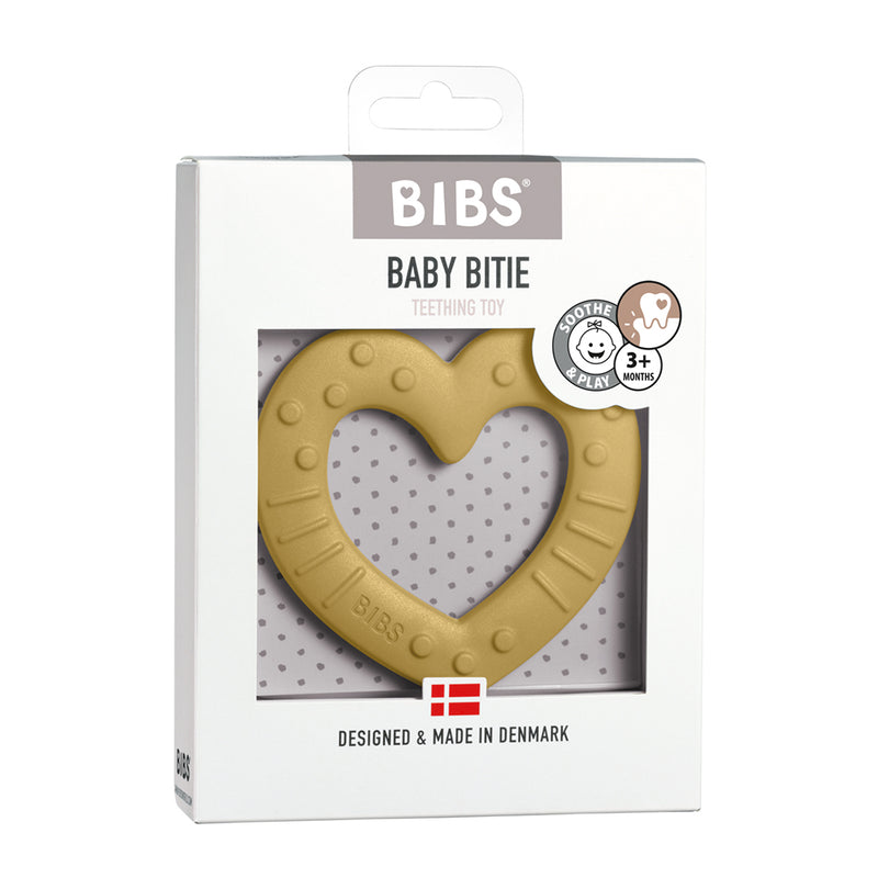 Bibs - Baby Bitie - Heart Mustard