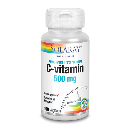 Solaray - C-vitamin 500 mg - 180 kapsler